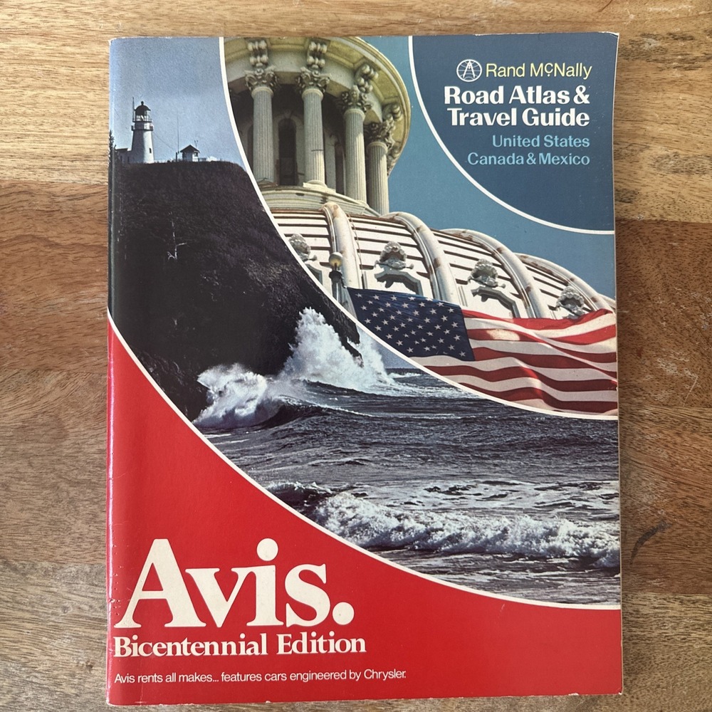 Rand McNally Avis Bicentennial Edition US Canada Mexico Road‎ Map Atlas Guide